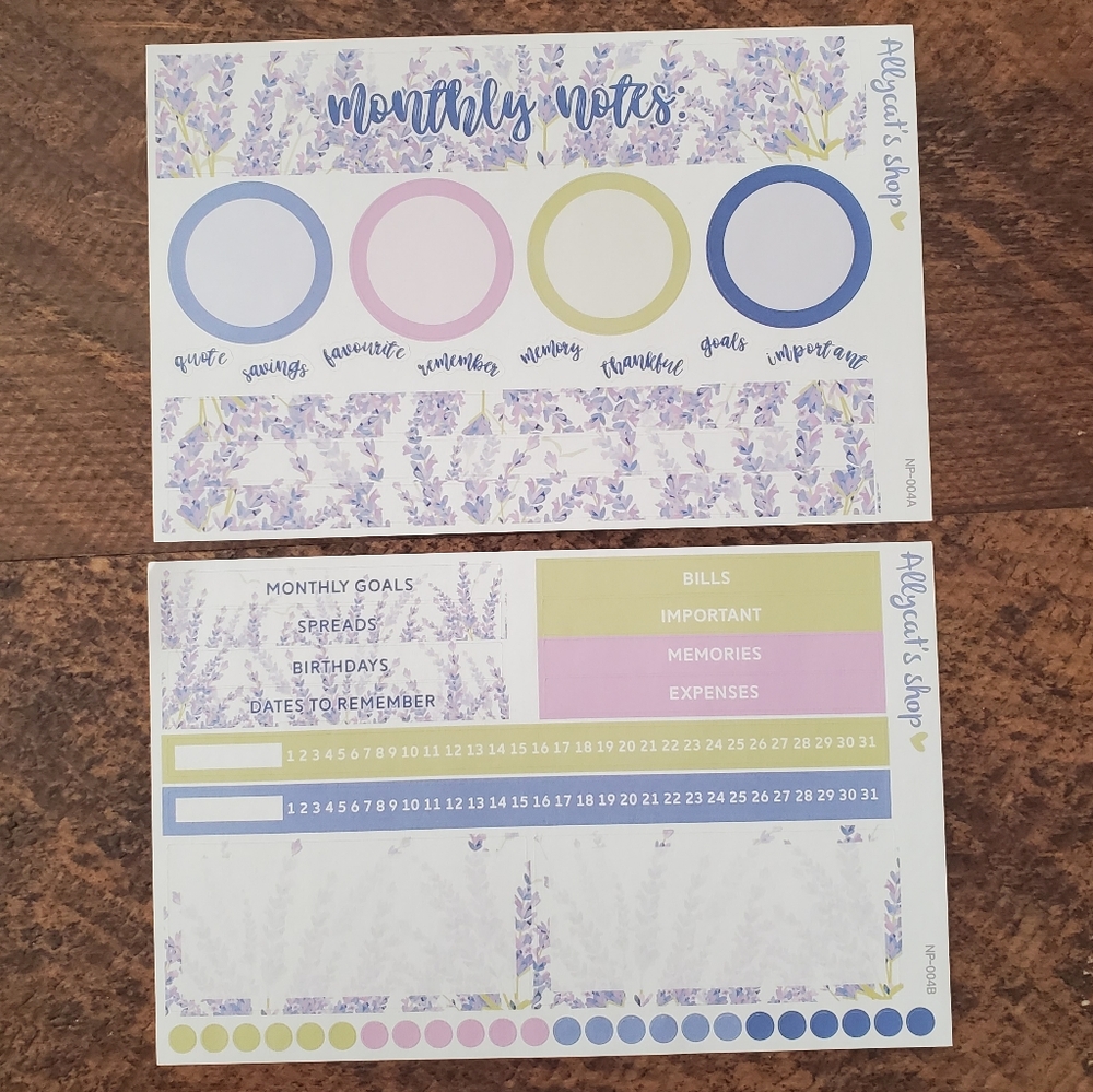 AllyCatsShop notes sticker kit